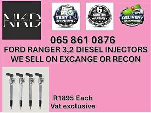 FORD RANGER 3,2 DIESEL INJECTORS WE SELL ON EXCHANGE OR RECON PTA NORTH