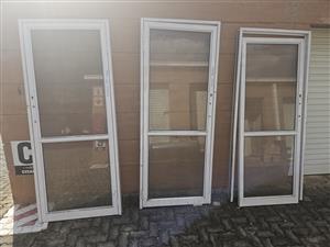Aluminum exterior glass doors + frames
