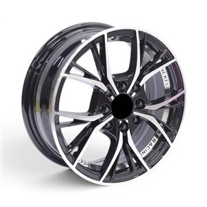14″ ZM-8826 4X100 & 4X114 Black Machine Face with Silver Undercut Alloy Wheels