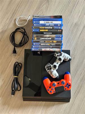 Sony PlayStation 4 500 Gb Bundle with 2 Controllers , 13 Games with charging and