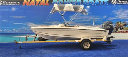 BELVIDERE 17 FT ON TRAILER 115 HP YAMAHA 4 STROKE 