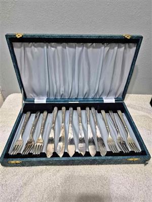 Vintage Angora silver-plated cutlery