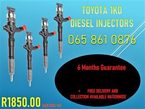 TOYOTA 1KD DIESEL INJECTORS FOR SALE OR RECON ORIGINALS