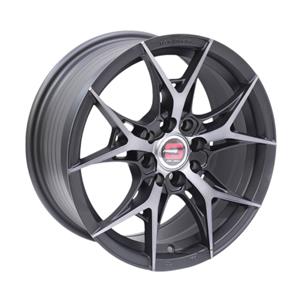 15″ GRX031 4/100-108 Matt Platinum Black Alloy Wheels