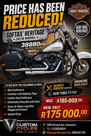 Price Has Been Reduced on this Stunning 2018 Heritage