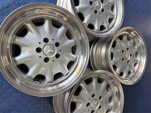 17 INCH MERCEDES BENZ (STEP UP) ORIGINAL RIM SET WITHOUT TYRES NARROWS/WIDES
