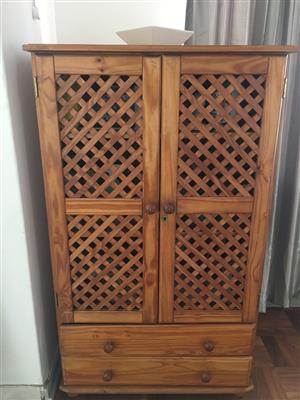 Pine Wardrobe for sale with drawers