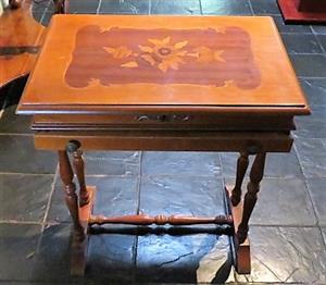 Inlaid Sewing Cabinet with Drawer