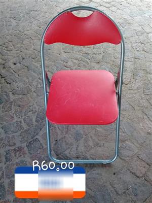 Red fold up chair for sale