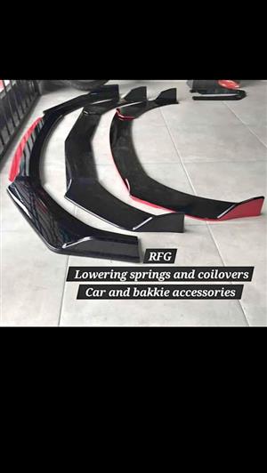 Universal gloss black Front spoilers  