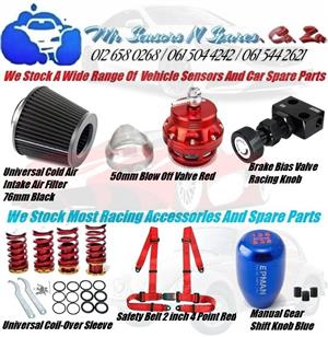 Universal Cold Air Intake Air Filter 76mm Black 50mm Blow Off Valve Red Brake Bias Valve
