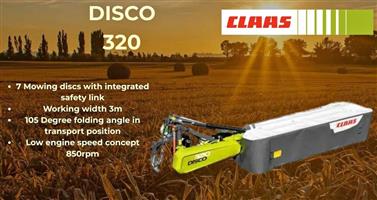 New CLAAS disco 320 disc mowers for sale at Mad Farmer SA