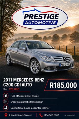 2011 Mercedes-Benz C200 CDI Auto