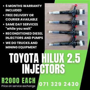 TOYOTA HILUX 2.5 INJECTORS FOR SALE WITH WARRANTY 