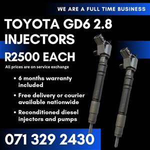 TOYOTA GD6 2.8 INJECTORS FOR SALE WITH WARRANTY 