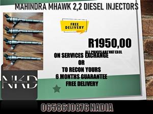 MAHINDRA MHAWK 2,2 DIESEL INJECTORS /FOR SALE WITH 6 MONTHS WARRANTY
