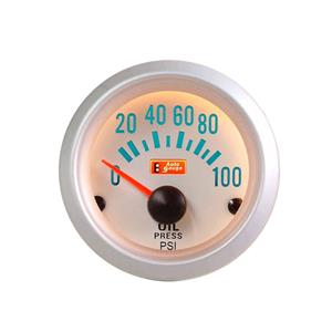 Autogauge 2″ Oil Pressure Gauge (White Face)