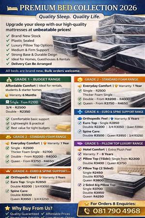 Brand New Cloud 9 Quality beds