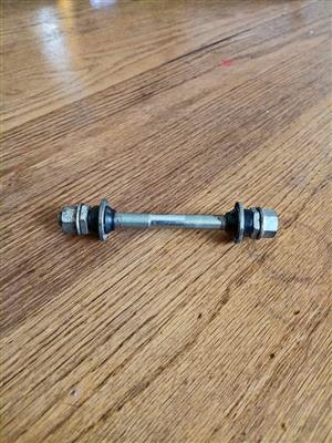 Bicycle Wheel Axle (Front) with Cones & Nuts