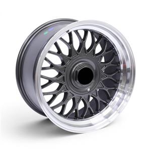 17″ YKW7032 4/100 & 4/114 Gunmetal Machine Lip Alloy Wheels