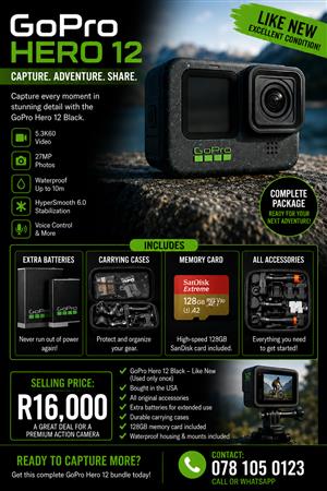 GoPro Hero 12 with accessories 