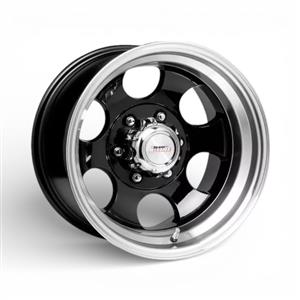 16″ A-Line TrekD 5/150 Black Machine Lip Alloy Wheels