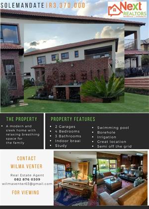 Most beautiful 4 bedroom, 3 bathroom property for sale in Aerorand, Middelburg