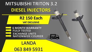 MITSUBISHI TRITON 3.2 DIESEL INJECTORS FOR SALE OR RECON WITH 6 MONTH WARRANTY  