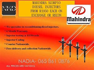 Mahindra Scorpio diesel injectors for sale or recon