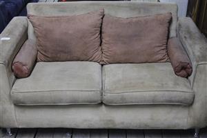 Cream white 2 seater couch S036819A #Rosettenvillepawnshop