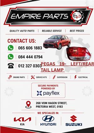 KIA PEGAS 19- LEFT REAR TAIL LAMP NEW FOR SALE