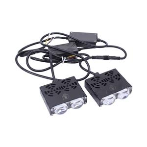 Universal 2-LED Grid Grill Light - Yellow/White - 72x65x20mm (pair)