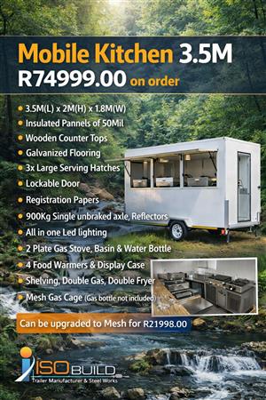 Mobile Kitchen 3.5M for sale on order