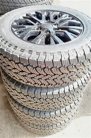 18inch Ford Thunder/Wildtrack mags with brand new General Grabber A/T3 set.