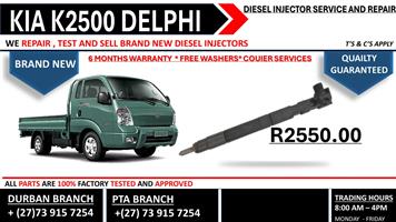 Kia K2500 Delphi Diesel Injectors 
