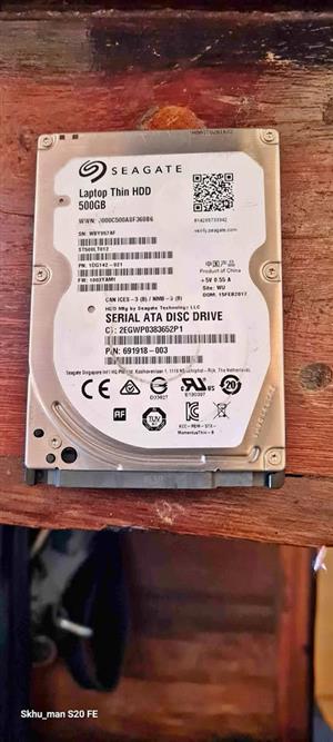 Seagate 500GB 2.5" Hard drive for sale