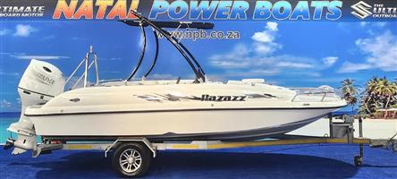 PAZAZZ 20 FT ON TRAILER 200 HP SUZUKI 4 STROKE 2024 MODEL 14 HOUR 