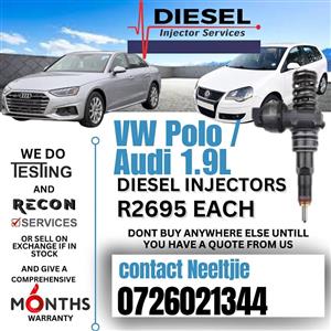 VW Polo and Audi 1.9L diesel injectors for sale