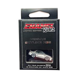Nissan Skyline R32 Grey - Die-Cast Enamel Keychain