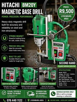 HITACHI BM20Y Magnetic Base Drill For Sale (Second Hand) 