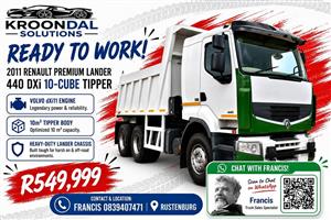 2011 Renault Premium Lander 440 DXi 10 cube tipper truck