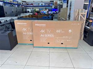 Brand new Hisense 65 inch smart 4k ultrs hd tvs are on special 