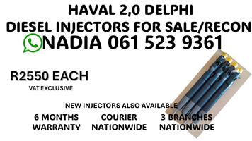 HAVAL 2.0 COMMON RAIL DIESEL INJECTORS FOR SALE OR RECON. 