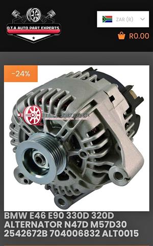 BMW E46 E90 330D 320D ALTERNATOR N47D M57DB  ALT0015