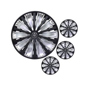 15″ Wheel Cap with Black & Silver Fan Design (set of 4)
