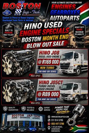 Hino J05CT & J08 Diesel Engines