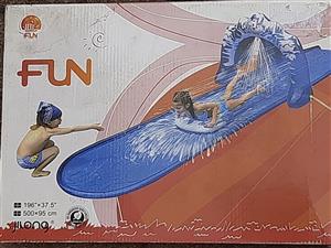 Fun water slip-a-slide for kids