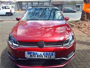 2015 VW POLO TSI 1,2 COMFORTLINE MANUAL PETROL 96.000KM SUNROOF  MAROON COLOR 