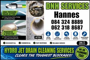 Drain jetting cleaning and plumbing 