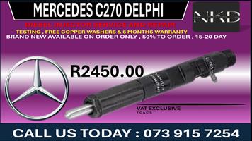 Mercedes C270 Delphi Diesel Fuel injectors
